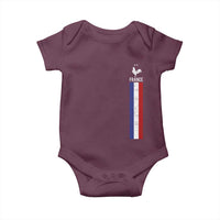 France Football Coq Soccer Throwback Jersey Style Baby Onesie Vintage French Flag