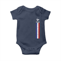 France Football Coq Soccer Throwback Jersey Style Baby Onesie Vintage French Flag