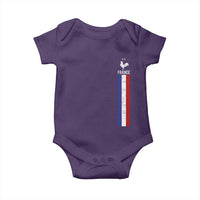 France Football Coq Soccer Throwback Jersey Style Baby Onesie Vintage French Flag