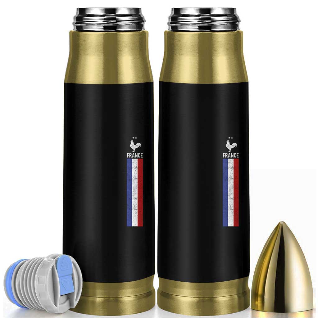 France Football Coq Soccer Throwback Jersey Style Bullet Tumbler Vintage French Flag