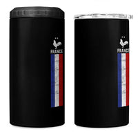 France Football Coq Soccer Throwback Jersey Style 4 in 1 Can Cooler Tumbler Vintage French Flag