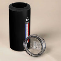 France Football Coq Soccer Throwback Jersey Style 4 in 1 Can Cooler Tumbler Vintage French Flag