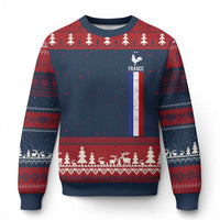 France Football Coq Soccer Throwback Jersey Style Ugly Christmas Sweater Vintage French Flag
