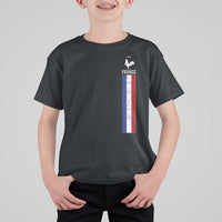 France Football Coq Soccer Throwback Jersey Style T Shirt For Kid Vintage French Flag