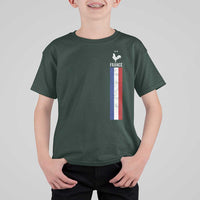 France Football Coq Soccer Throwback Jersey Style T Shirt For Kid Vintage French Flag
