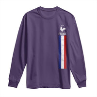 France Football Coq Soccer Throwback Jersey Style Long Sleeve Shirt Vintage French Flag