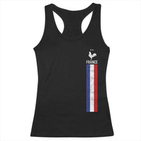 France Football Coq Soccer Throwback Jersey Style Racerback Tank Top Vintage French Flag