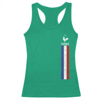 France Football Coq Soccer Throwback Jersey Style Racerback Tank Top Vintage French Flag