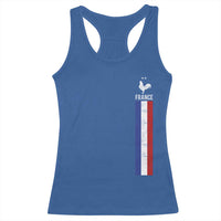 France Football Coq Soccer Throwback Jersey Style Racerback Tank Top Vintage French Flag