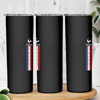 France Football Coq Soccer Throwback Jersey Style Skinny Tumbler Vintage French Flag