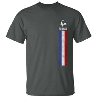 France Football Coq Soccer Throwback Jersey Style T Shirt Vintage French Flag