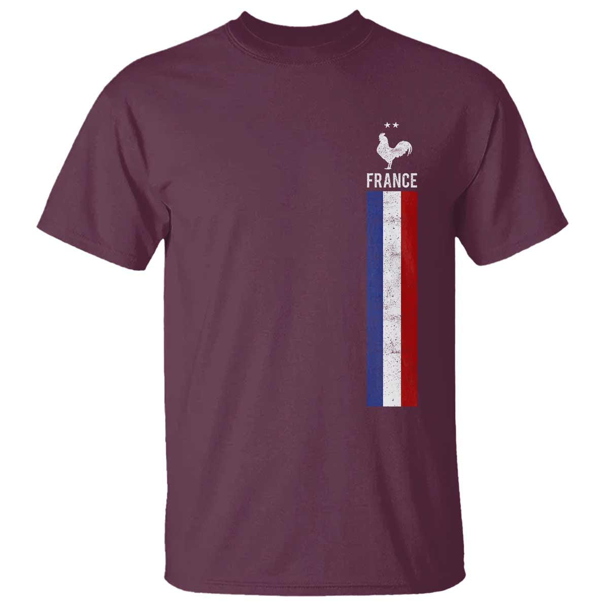 France Football Coq Soccer Throwback Jersey Style T Shirt Vintage French Flag