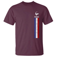 France Football Coq Soccer Throwback Jersey Style T Shirt Vintage French Flag