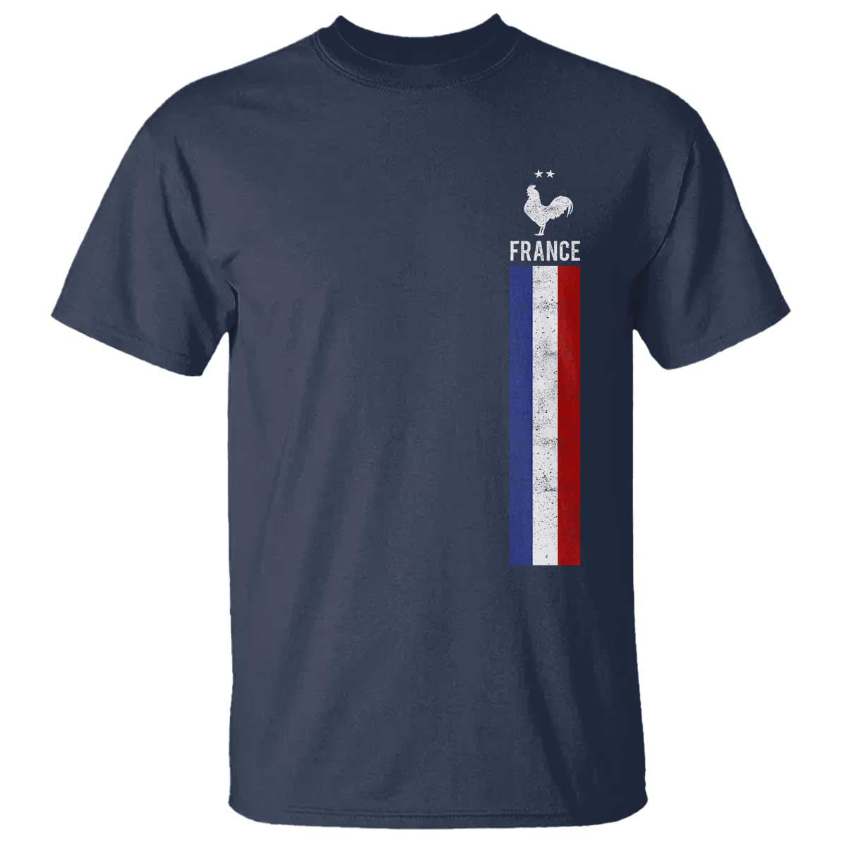 France Football Coq Soccer Throwback Jersey Style T Shirt Vintage French Flag