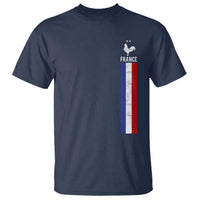 France Football Coq Soccer Throwback Jersey Style T Shirt Vintage French Flag