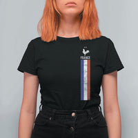 France Football Coq Soccer Throwback Jersey Style T Shirt For Women Vintage French Flag