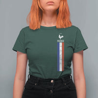 France Football Coq Soccer Throwback Jersey Style T Shirt For Women Vintage French Flag