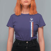 France Football Coq Soccer Throwback Jersey Style T Shirt For Women Vintage French Flag