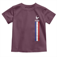 France Football Coq Soccer Throwback Jersey Style Toddler T Shirt Vintage French Flag
