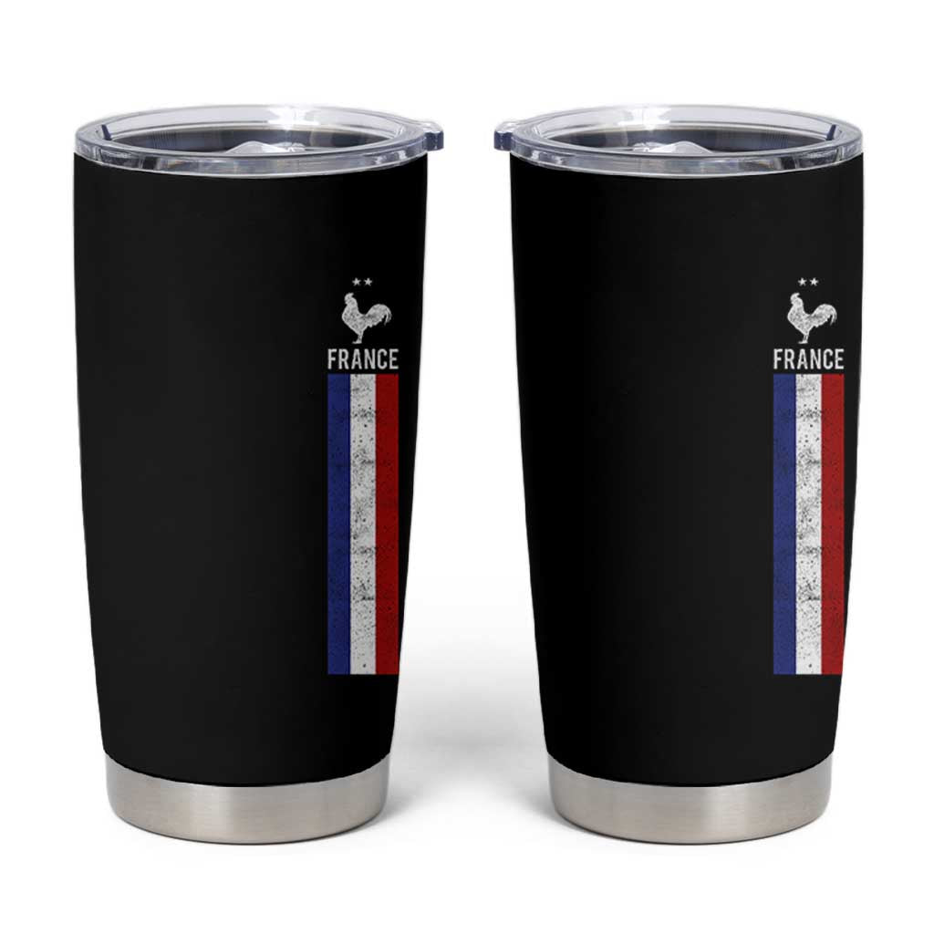 France Football Coq Soccer Throwback Jersey Style Tumbler Cup Vintage French Flag