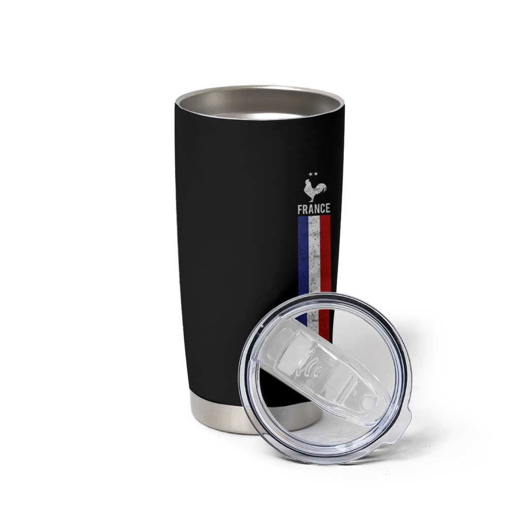 France Football Coq Soccer Throwback Jersey Style Tumbler Cup Vintage French Flag