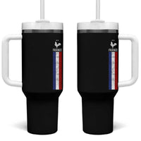 France Football Coq Soccer Throwback Jersey Style Tumbler With Handle Vintage French Flag