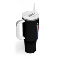 France Football Coq Soccer Throwback Jersey Style Tumbler With Handle Vintage French Flag