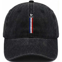 France Football Coq Soccer Throwback Jersey Style Washed Cotton Baseball Cap Vintage French Flag