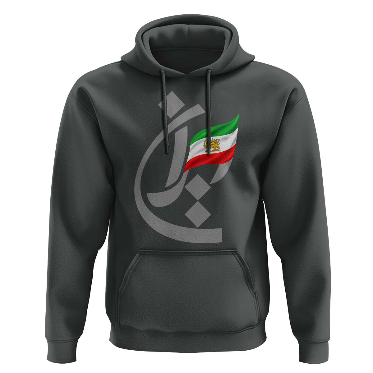 Iran Lion and Sun Flag Persian Calligraphy Hoodie