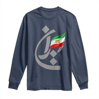 Iran Lion and Sun Flag Persian Calligraphy Long Sleeve Shirt