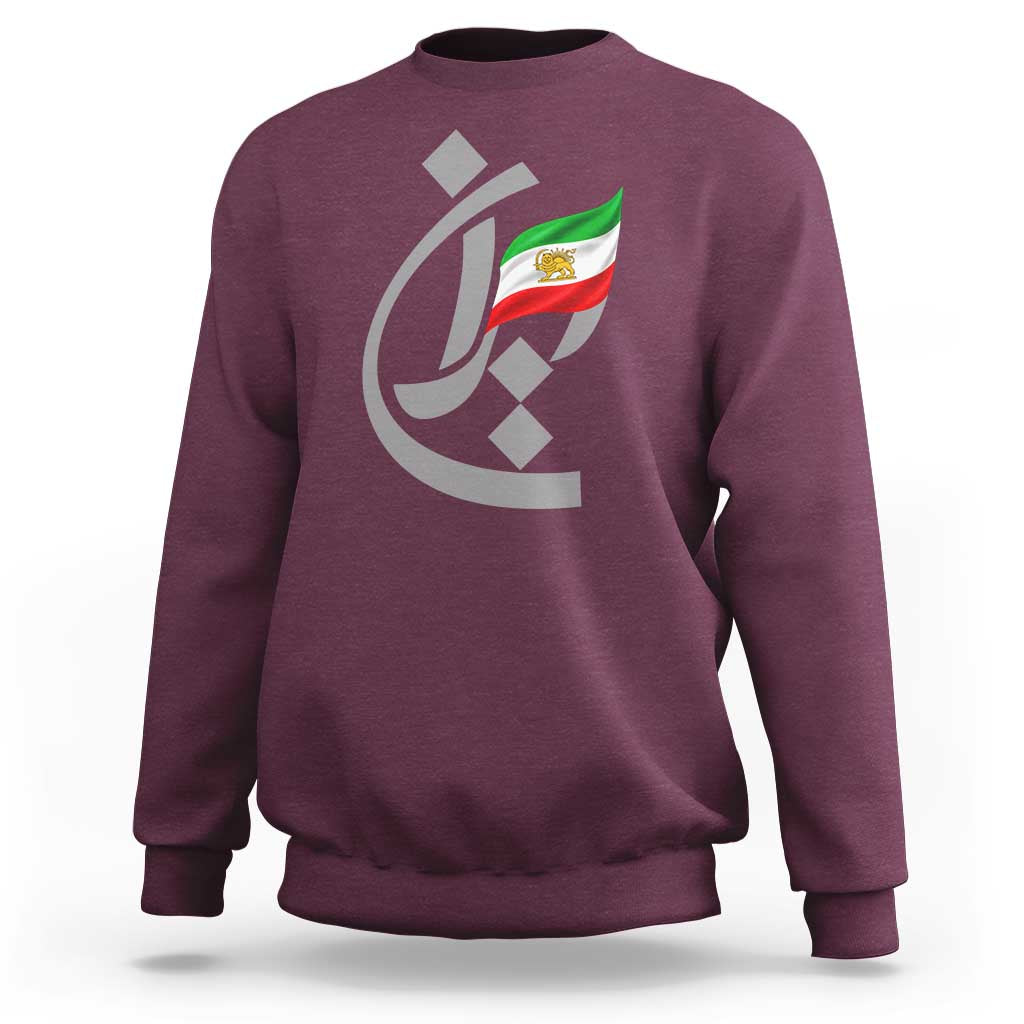 Iran Lion and Sun Flag Persian Calligraphy Sweatshirt