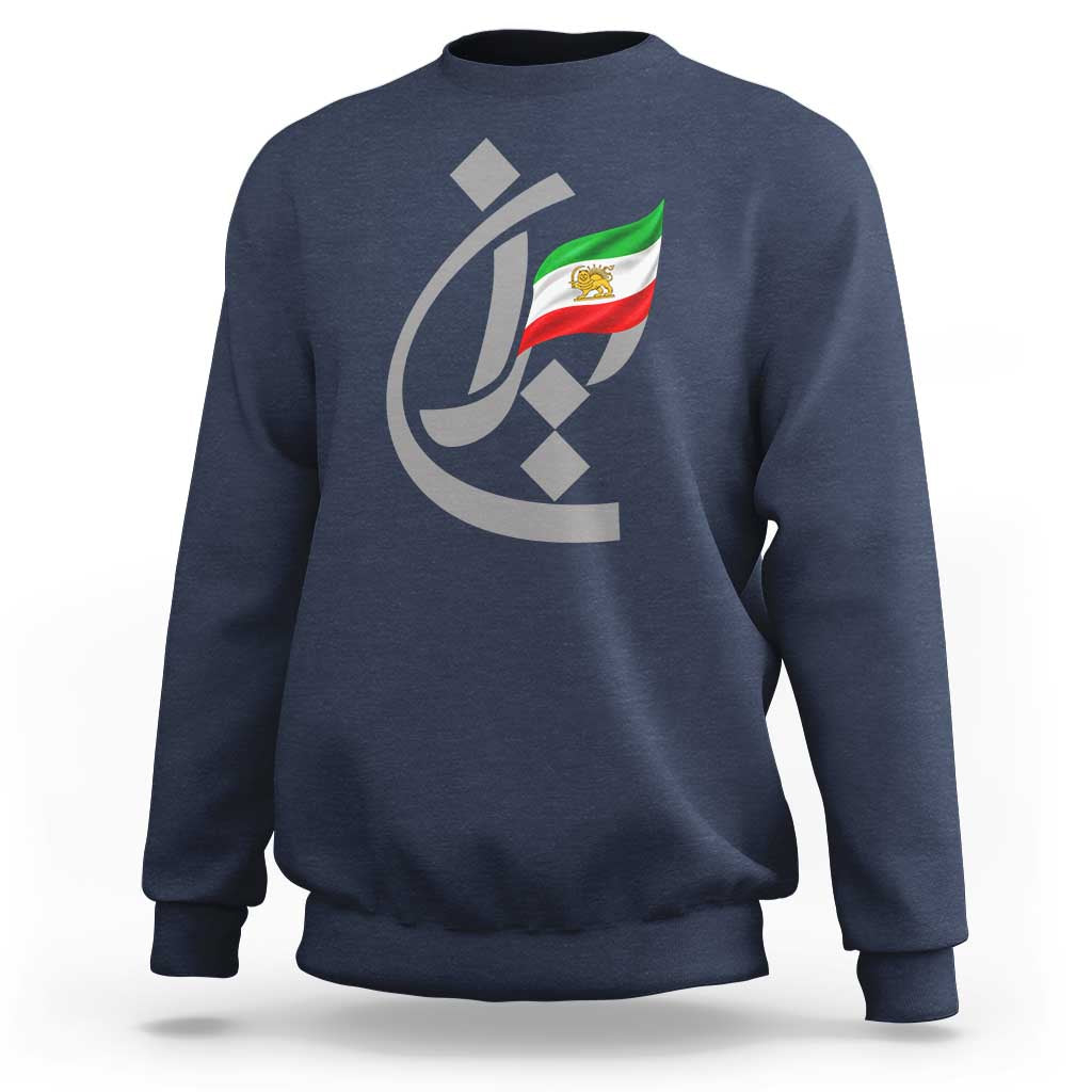 Iran Lion and Sun Flag Persian Calligraphy Sweatshirt