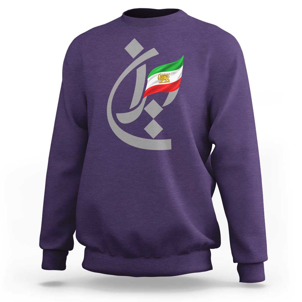 Iran Lion and Sun Flag Persian Calligraphy Sweatshirt