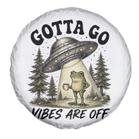 Funny Frog Alien Abduction Spare Tire Cover Gotta Go Vibes Are Off UFO Forest