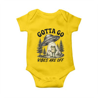 Funny Frog Alien Abduction Baby Onesie Gotta Go Vibes Are Off UFO Forest