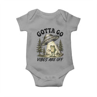 Funny Frog Alien Abduction Baby Onesie Gotta Go Vibes Are Off UFO Forest