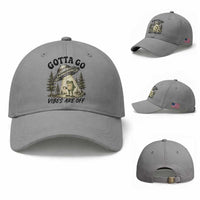 Funny Frog Alien Abduction Baseball Cap Gotta Go Vibes Are Off UFO Forest