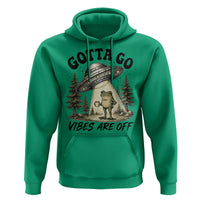 Funny Frog Alien Abduction Hoodie Gotta Go Vibes Are Off UFO Forest