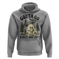 Funny Frog Alien Abduction Hoodie Gotta Go Vibes Are Off UFO Forest