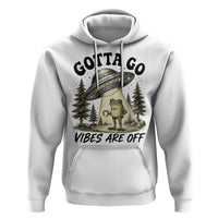 Funny Frog Alien Abduction Hoodie Gotta Go Vibes Are Off UFO Forest