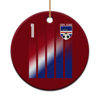 Cape Verde Flag Retro Sports Cabo Verdean Roots Ceramic Ornament