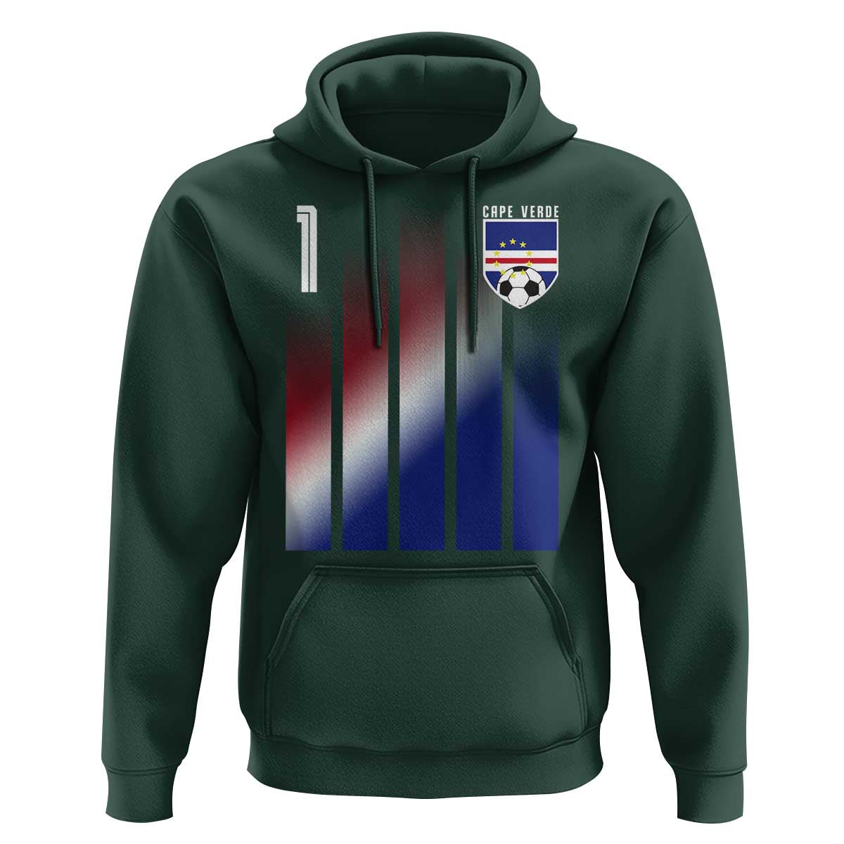 Cape Verde Flag Retro Sports Cabo Verdean Roots Hoodie