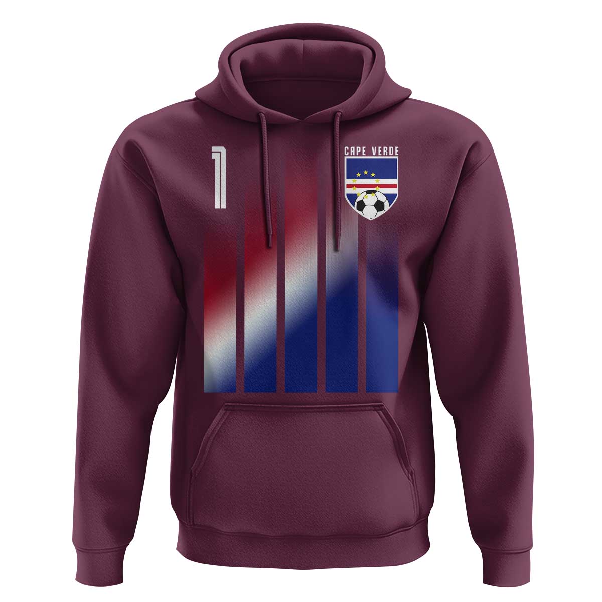 Cape Verde Flag Retro Sports Cabo Verdean Roots Hoodie