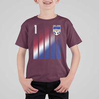 Cape Verde Flag Retro Sports Cabo Verdean Roots T Shirt For Kid