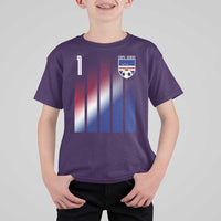 Cape Verde Flag Retro Sports Cabo Verdean Roots T Shirt For Kid