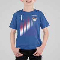 Cape Verde Flag Retro Sports Cabo Verdean Roots T Shirt For Kid