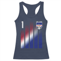 Cape Verde Flag Retro Sports Cabo Verdean Roots Racerback Tank Top