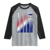 Cape Verde Flag Retro Sports Cabo Verdean Roots Raglan Shirt