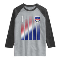 Cape Verde Flag Retro Sports Cabo Verdean Roots Raglan Shirt