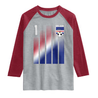 Cape Verde Flag Retro Sports Cabo Verdean Roots Raglan Shirt